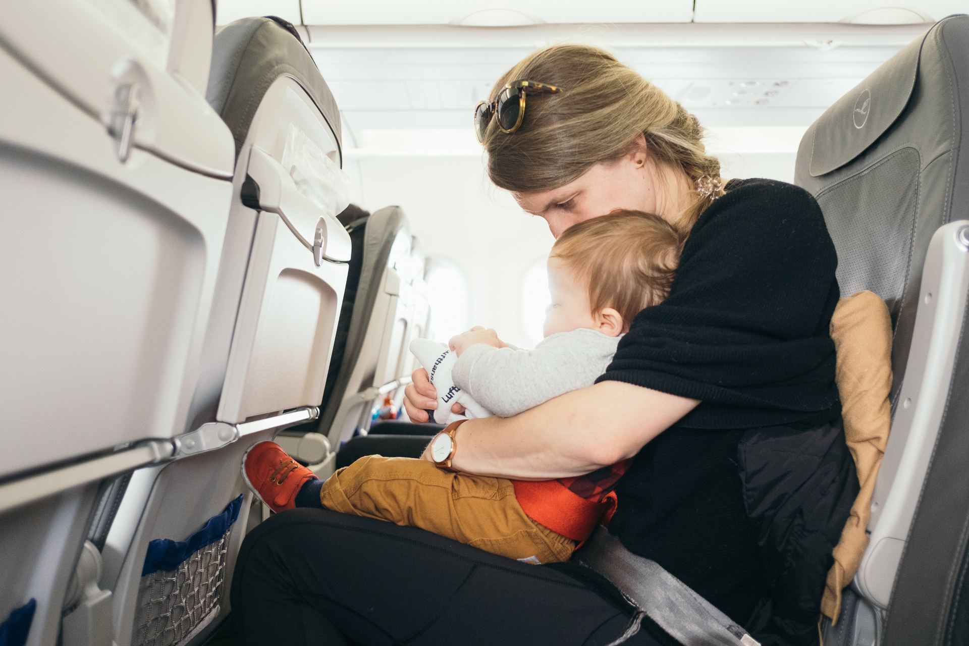 travelling with baby on lap